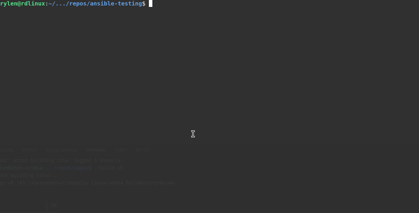 Ansible workflow